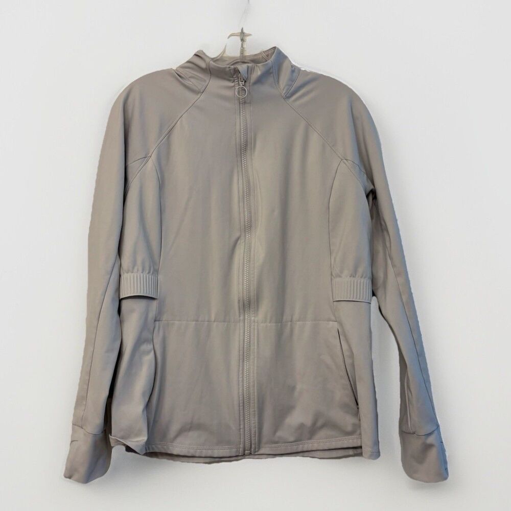 Fabletics Trinity Performance Jacket Light Gray Z… - image 1